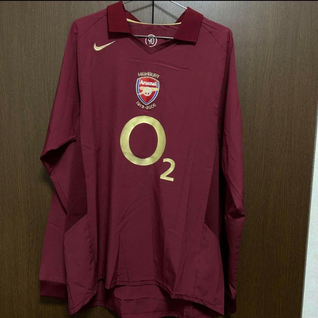 05/06 ティエリアンリ o2 アーセナル ユニフォーム 長袖 L - メルカリ