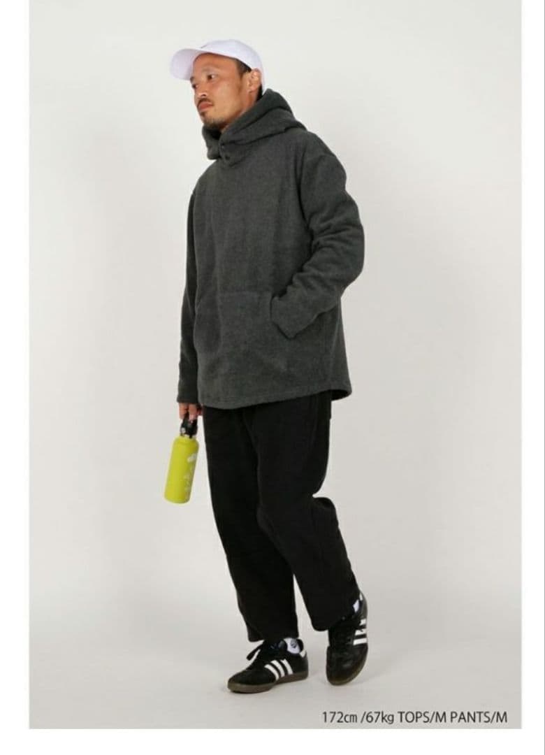 美品】ルースイソンブラ DOMINGO フリースパーカー M グレー ドミンゴ