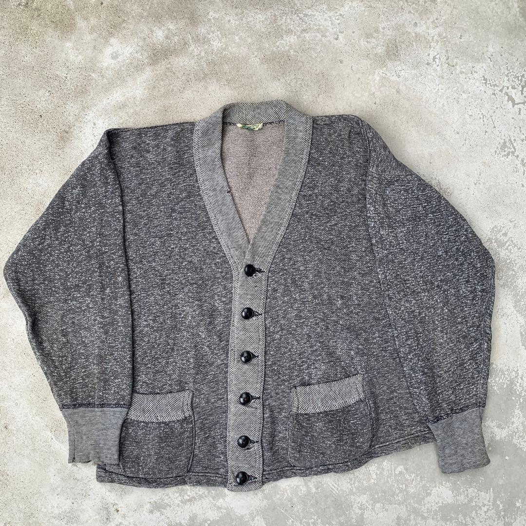 special vintage ごま塩 カーディガン 40s 50s - メルカリ