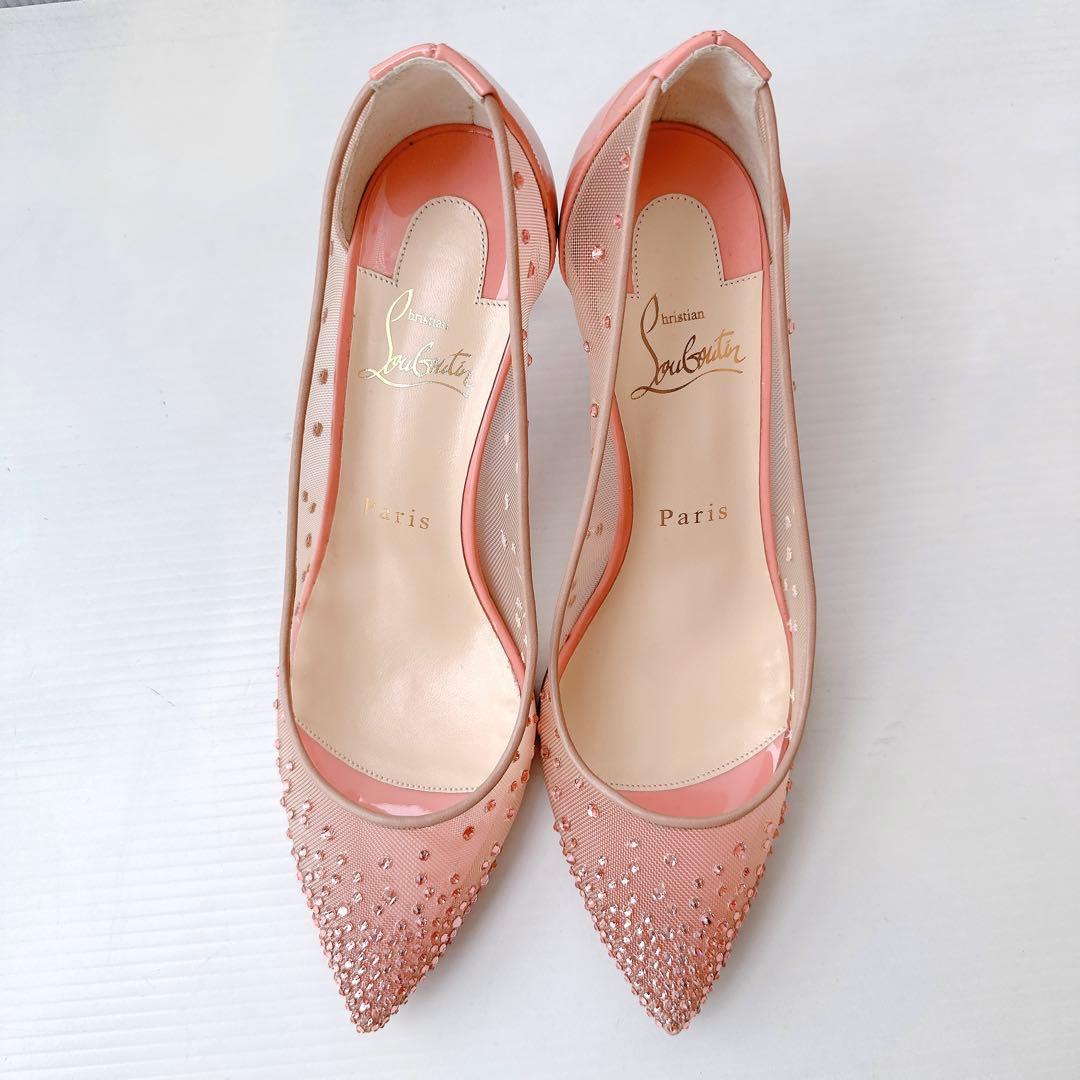 ルブタン STRASS 豪華 スワロ ラインストーン ハイヒール パンプス