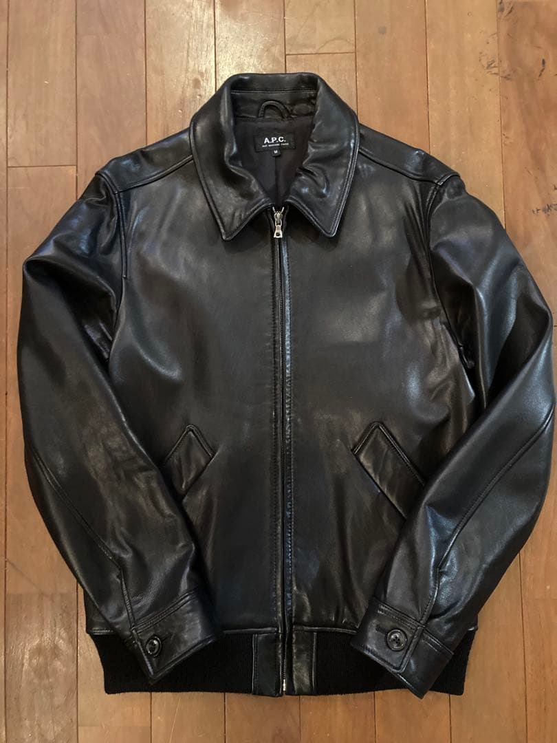 A.P.C. アーペーセー モトブルゾン レザージャケット 革ジャン M