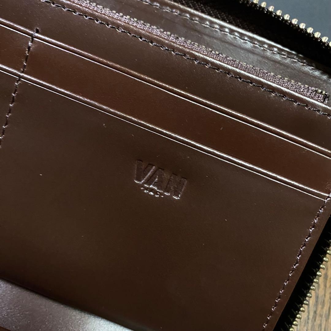 VANJAC/ヴァンヂャケット メルトン x レザー 長財布/ウォレット 緑