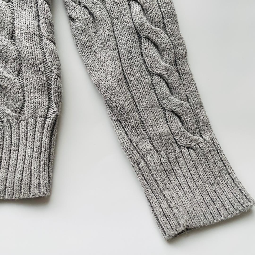 ポロラルフローレン ケーブルニット コットン100% 刺繍ロゴ L相当