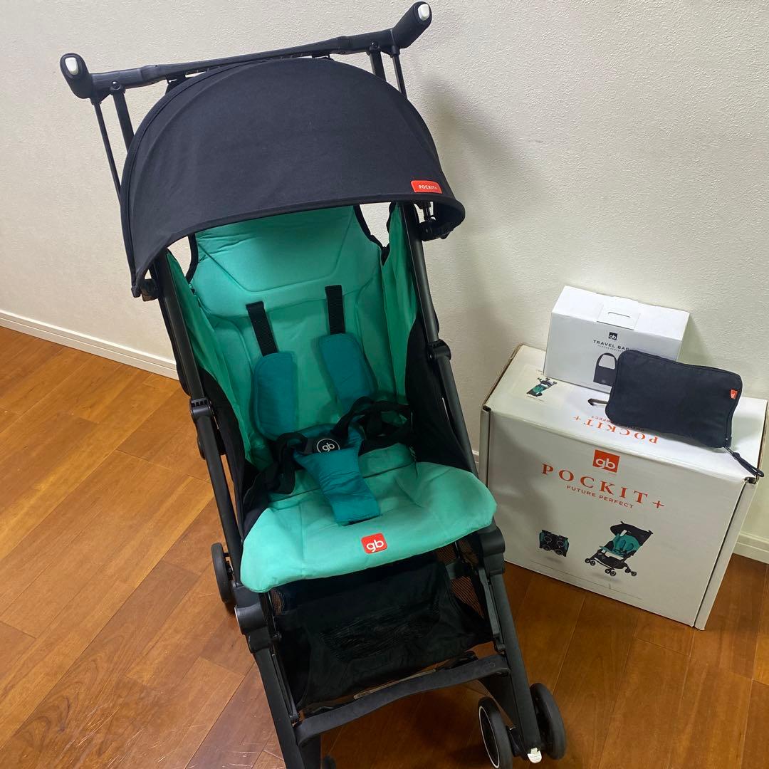 gb POCKIT+ ベビーカー ミントグリーン　ポキット　ポキットプラス ジービー ポキット（gb pockit）ベビーカー レビュー リベルと比較