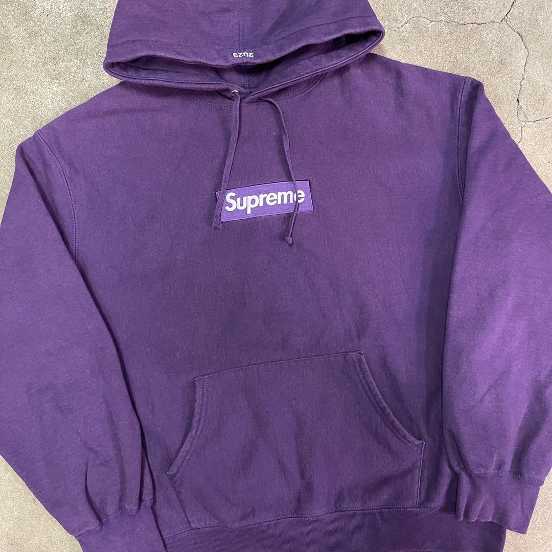 トップス Supreme Box Logo Hooded \"Purple\" L