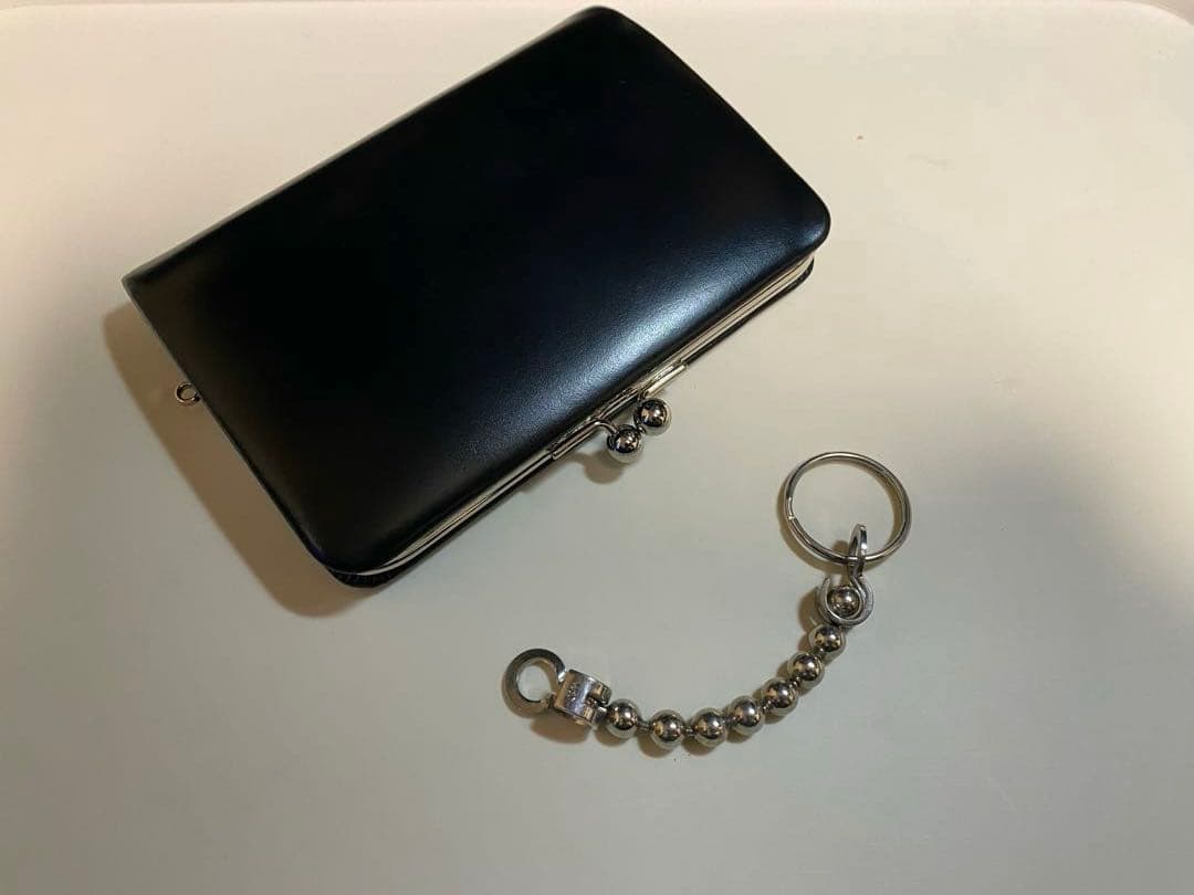 m*6様 JAM  MADE ブラックレザー がま口財布 JAM HOME MADE（ジャムホームメイド） BLACK DIAMOND 印傳屋(印伝屋