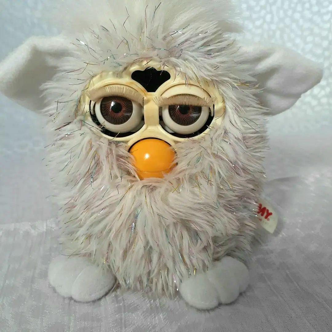 初代ファービー 動作確認済み ホワイトラメ 日本語版初代ファービー