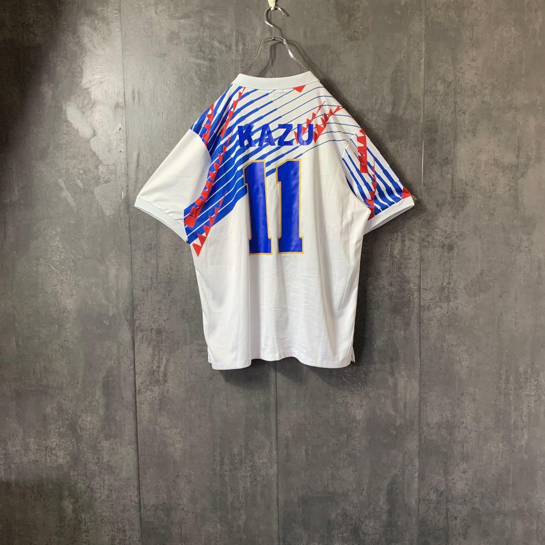 ☆三浦知良】 古着 サッカー 日本代表 94年 ゲームシャツ アウェイ 11番