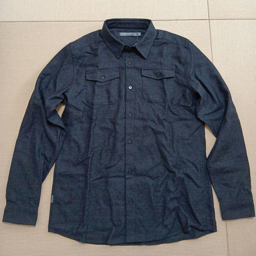 トップス icebreaker Lodge LS Flannel Shirt M Icebreaker Men's Lodge LS Flannel Shirt Clearance