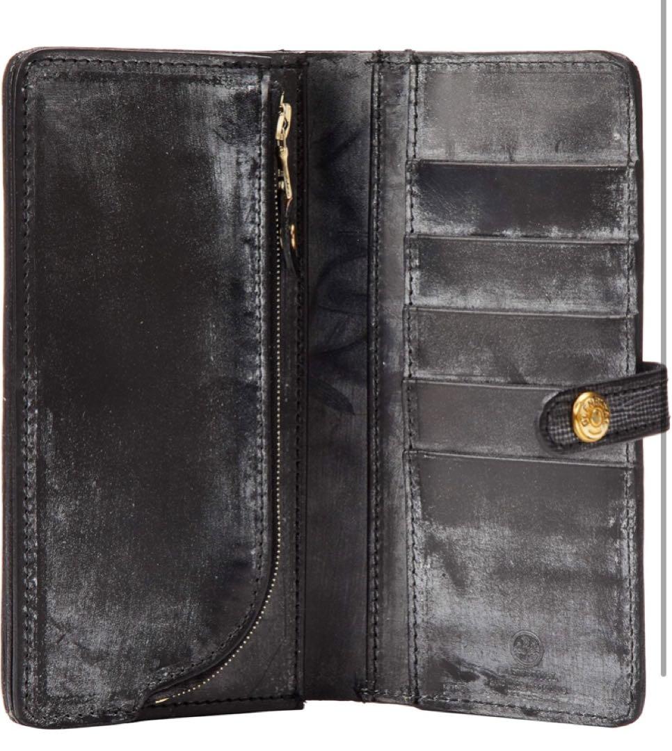 《良品》GLEN 長財布 ブラック レザー 本革 イギリス シボ