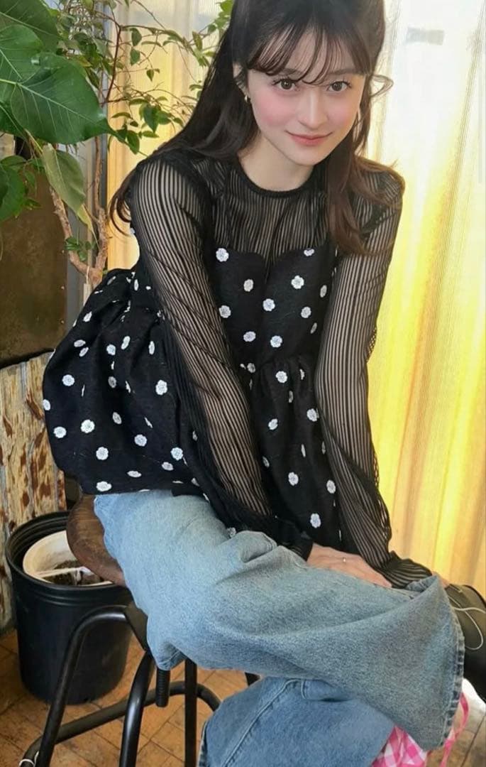 トップス bibiy. BIANCA BLOSSOM TOP BLOSSOM TOP IN BLACK – B U C I