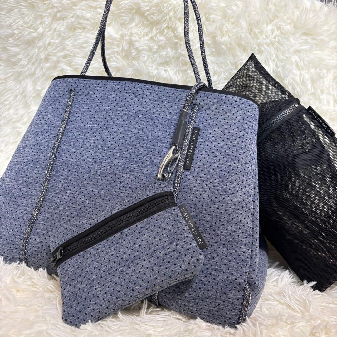 極美品 大容量 レアカラー ステイトオブエスケープ マザーズバッグ ポーチ付き STATE OF ESCAPE（ステイトオブエスケープ） ステートオブエスケープ