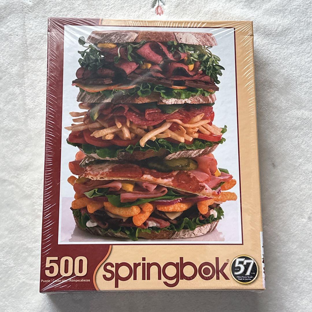 大きなハンバーガー ５００ピース パズル ジグソーパズル カフェ アメリカ Amazon.com: 500 Piece Puzzle for Adults, Hamburger Jigsaw Puzzles