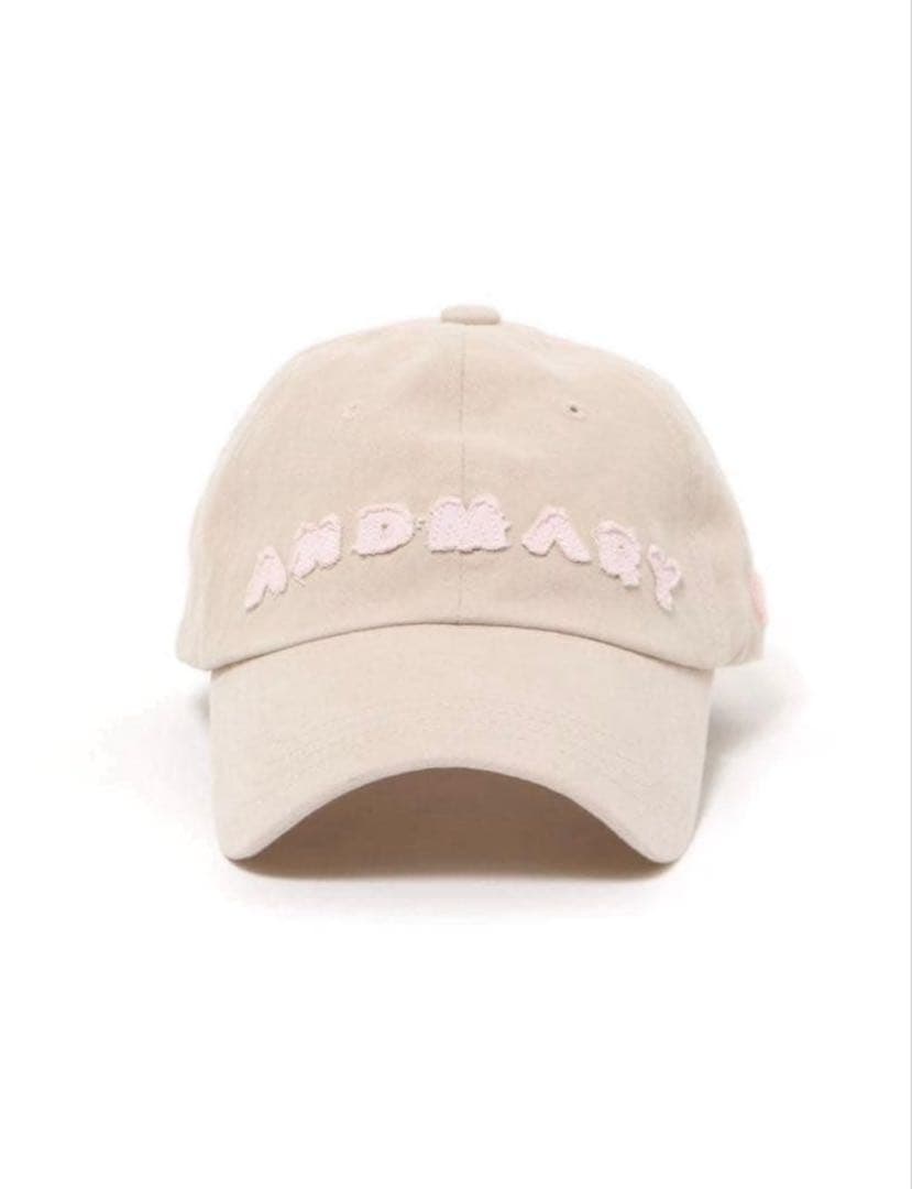 ANDMARY 刺繍ロゴ ベージュキャップ 新品未使用タグ付き】andmary Mary logo cap [ beige ] アンドマリー