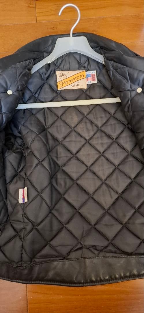 Schott ショット 613 ダブルライダース 36 米国製 星ボタン欠損あり