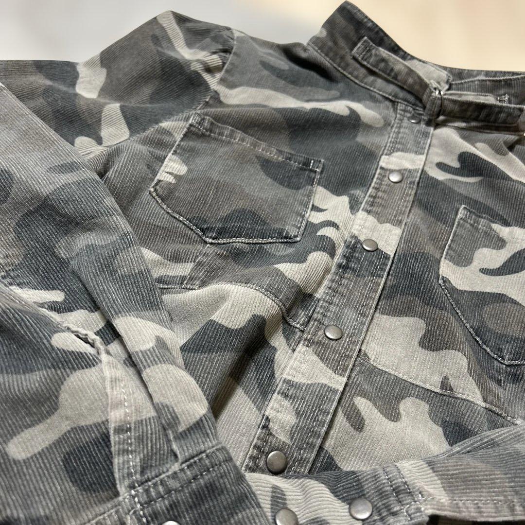 LAGUAGEM PEPLUM CAMO トップス コーデュロイ グレー - メルカリ