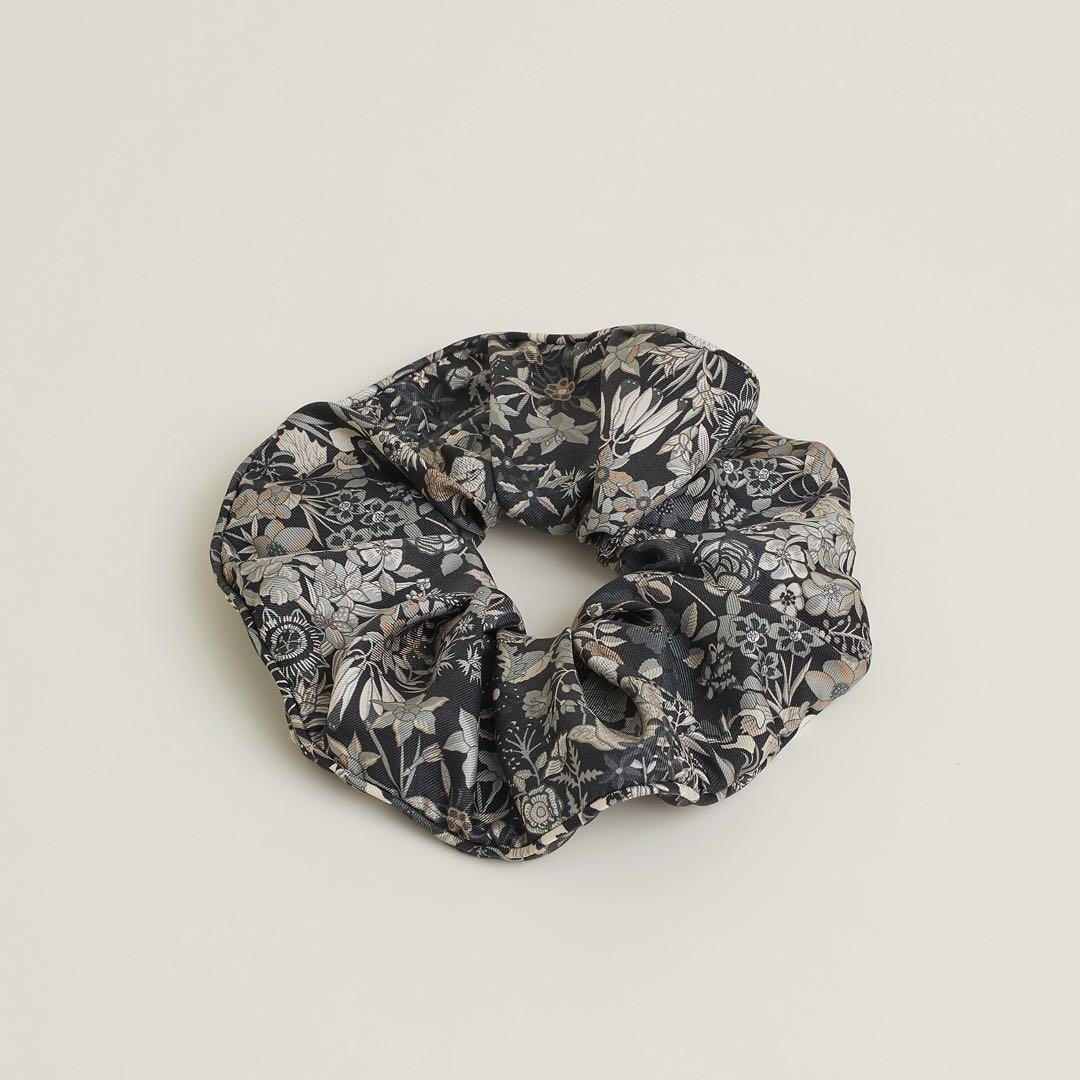 新品 エルメス シュシュ ヘアシュシュ 《 クラウディア 》 《 ブルーム 》