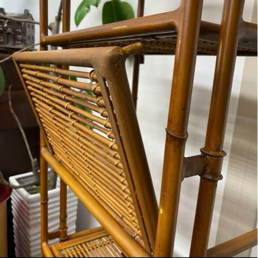アジアン家具 飾り棚 棚 ラック シェルフ アイアンラック バンブー 竹