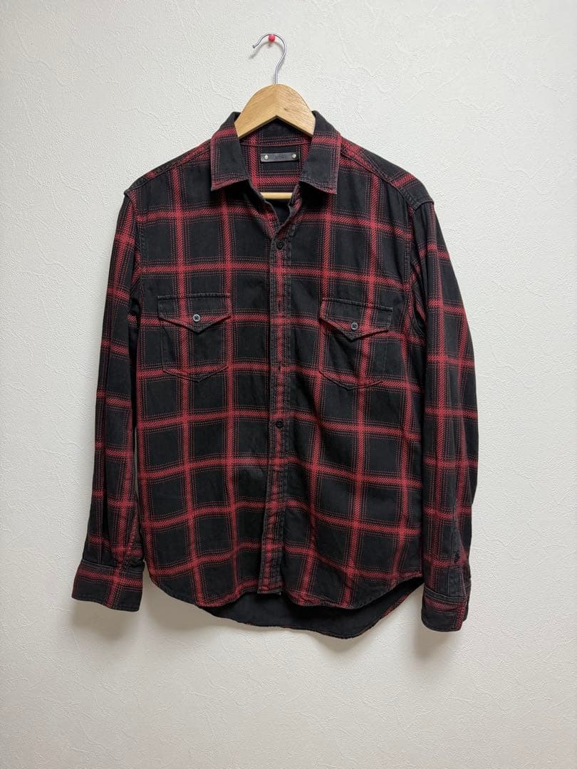 【キムタク愛用ブランド】 マインデニム Denim Check Red サイズ3 木村拓哉 着用 minedenim デニムジャケット サイズ3 - メルカリ