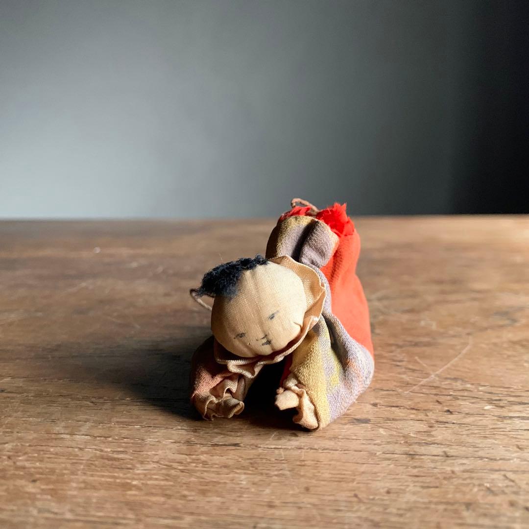 明治〜大正時代 吊るし飾り 子供の御守り 顔あり 縮緬細工 古道具 アンティーク