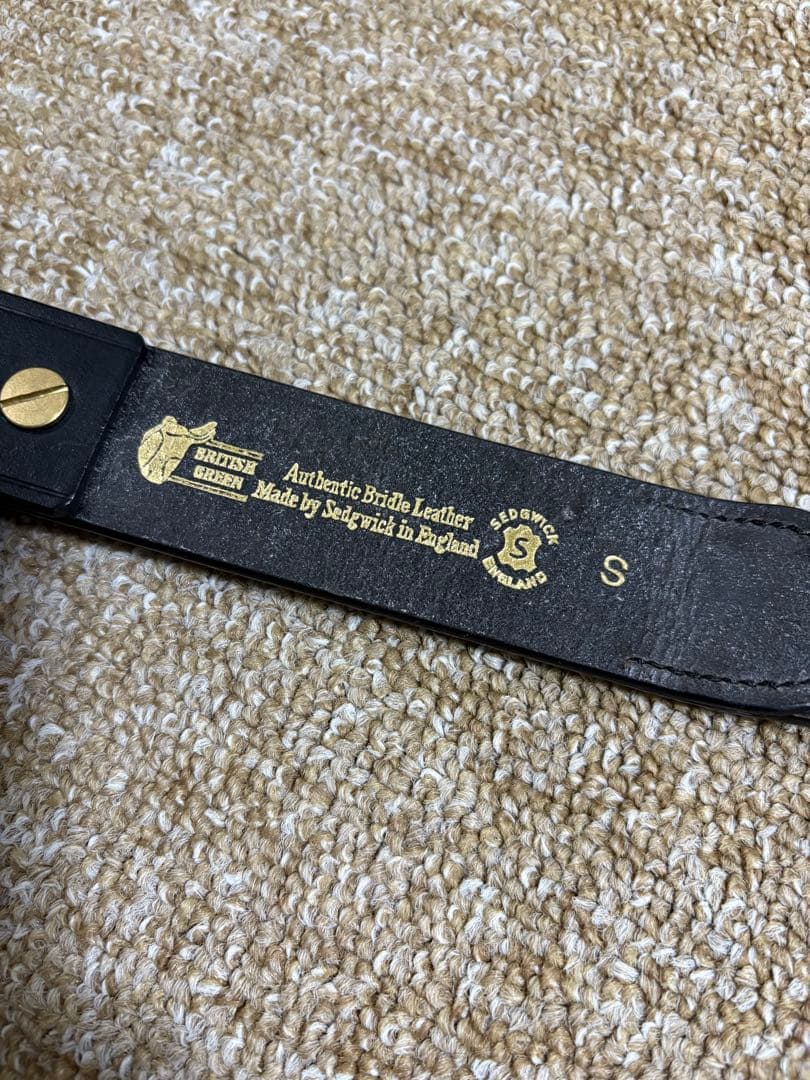 未使用 ブリティッシュグリーン ブライドルレザー イギリス製 メッシュ