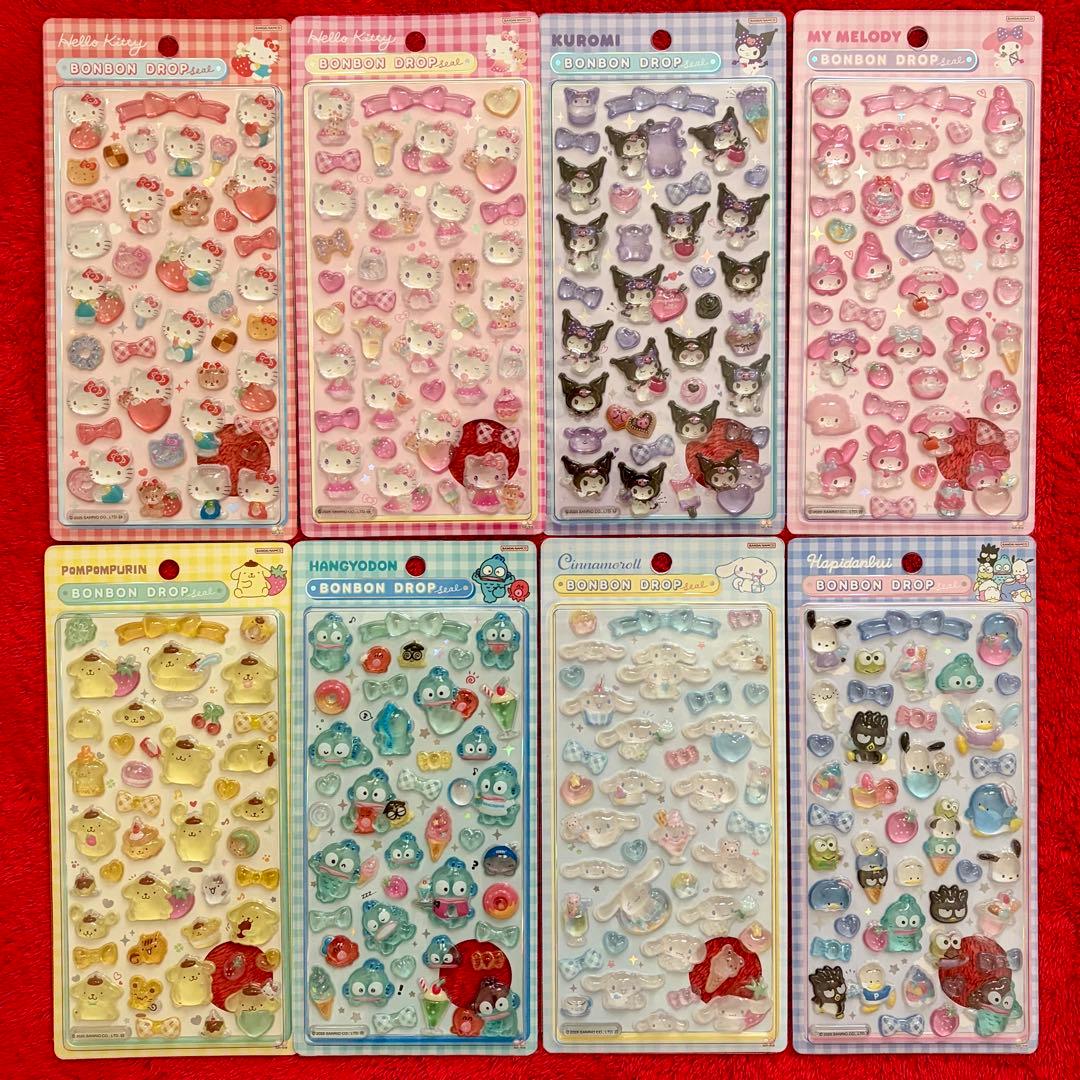 正規品】ボンボンドロップシール サンリオ 8種コンプリートセット