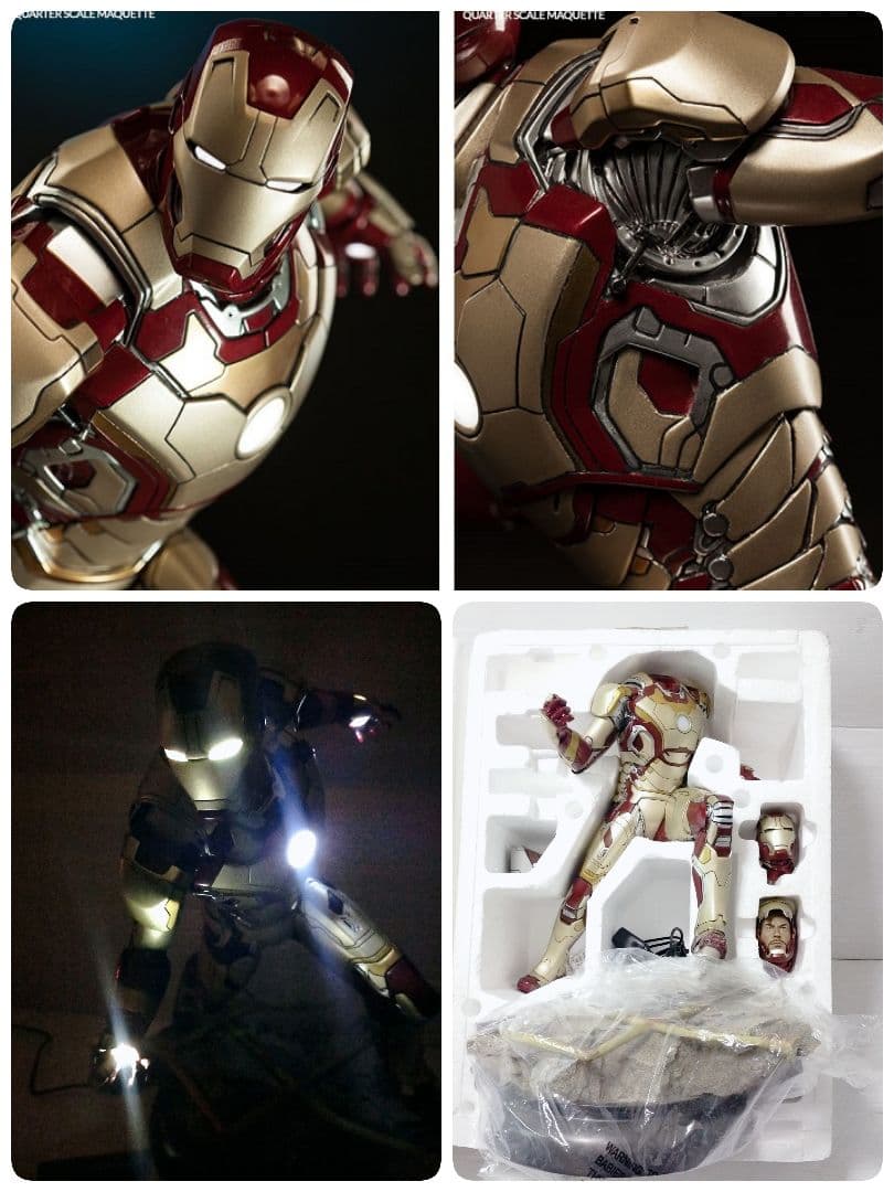 【激レア-箱有り・点灯確認済】アイアンマン　フィギュア　サイドショウ　マーク42