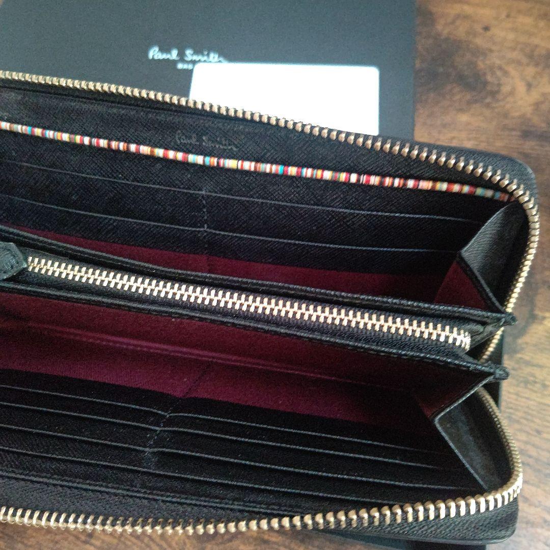 レア Paul Smith ジップストローグレイン 長財布 黒 - メルカリ