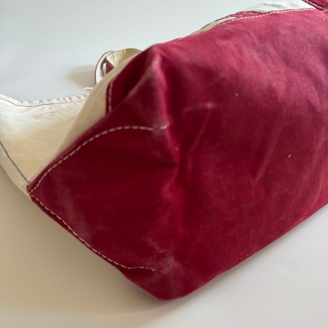 70s 80s L.L.Bean トートバッグ レッド タグなし