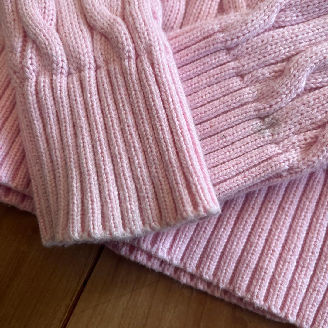 Polo Ralph Lauren ケーブルニットセーター ピンク 120 - メルカリ