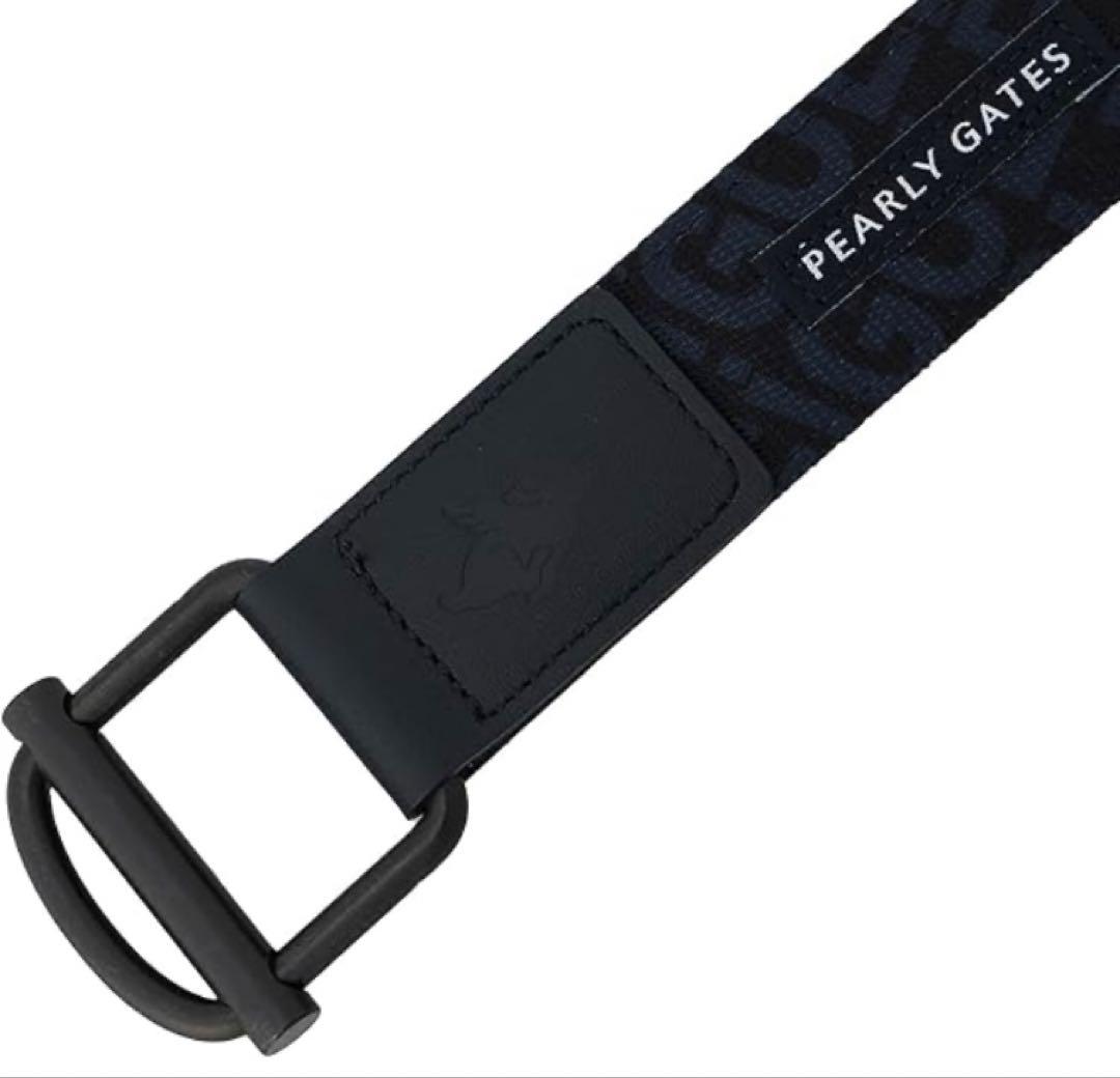 新品 パーリーゲイツ ゴルフロゴプリントテープベルト 紺 UNISEX 日本