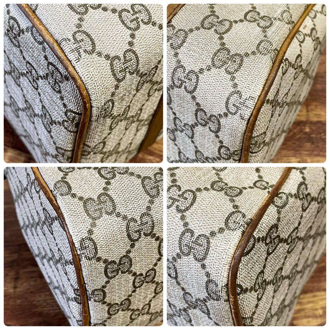 グッチ GGスプリーム PVC レザー オールド シェリー ボストン バッグ