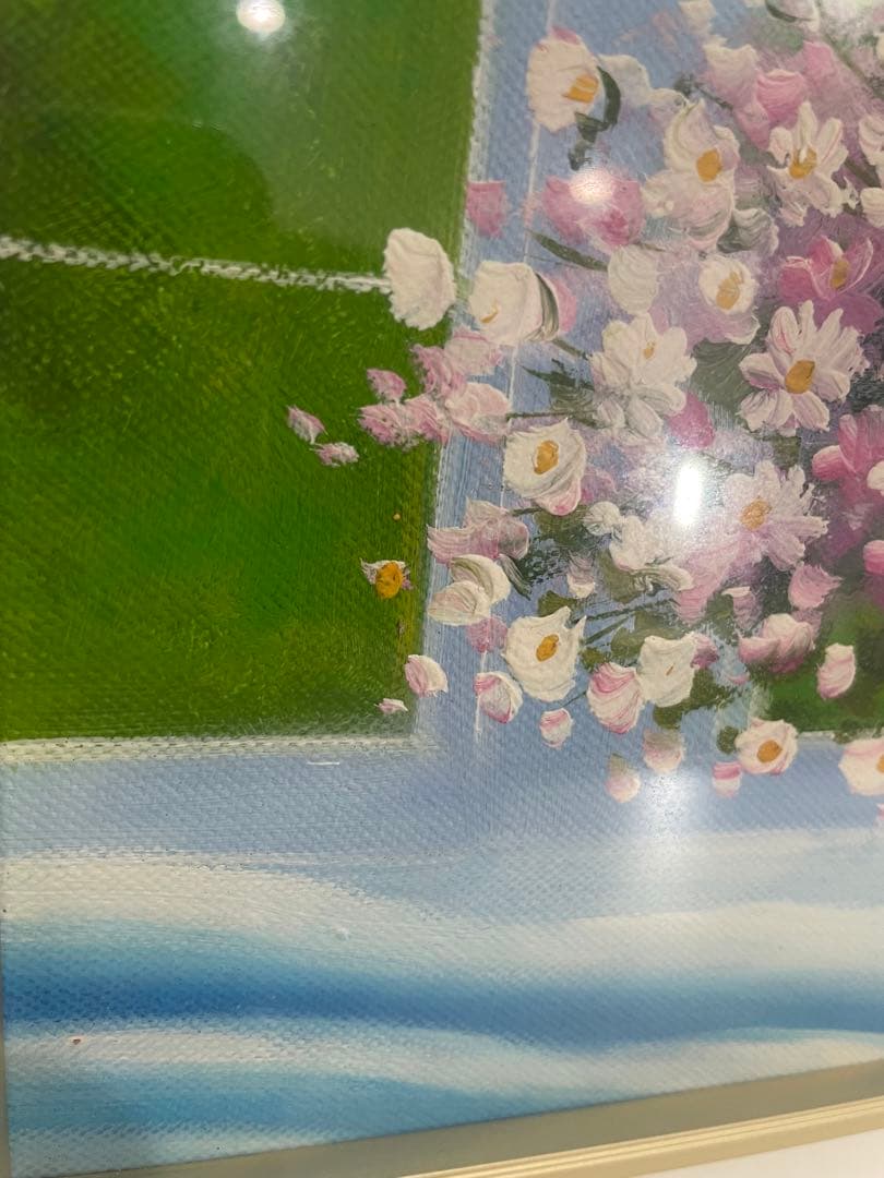 【お花油絵】ヒラリーメイヤー絵画　風水