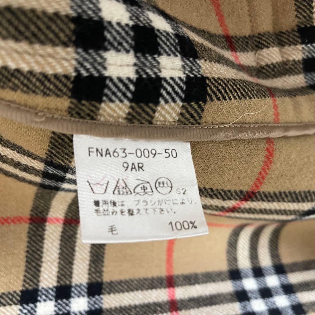 バーバリーロンドン ダッフルコート カシミア混ロングコート フーディ