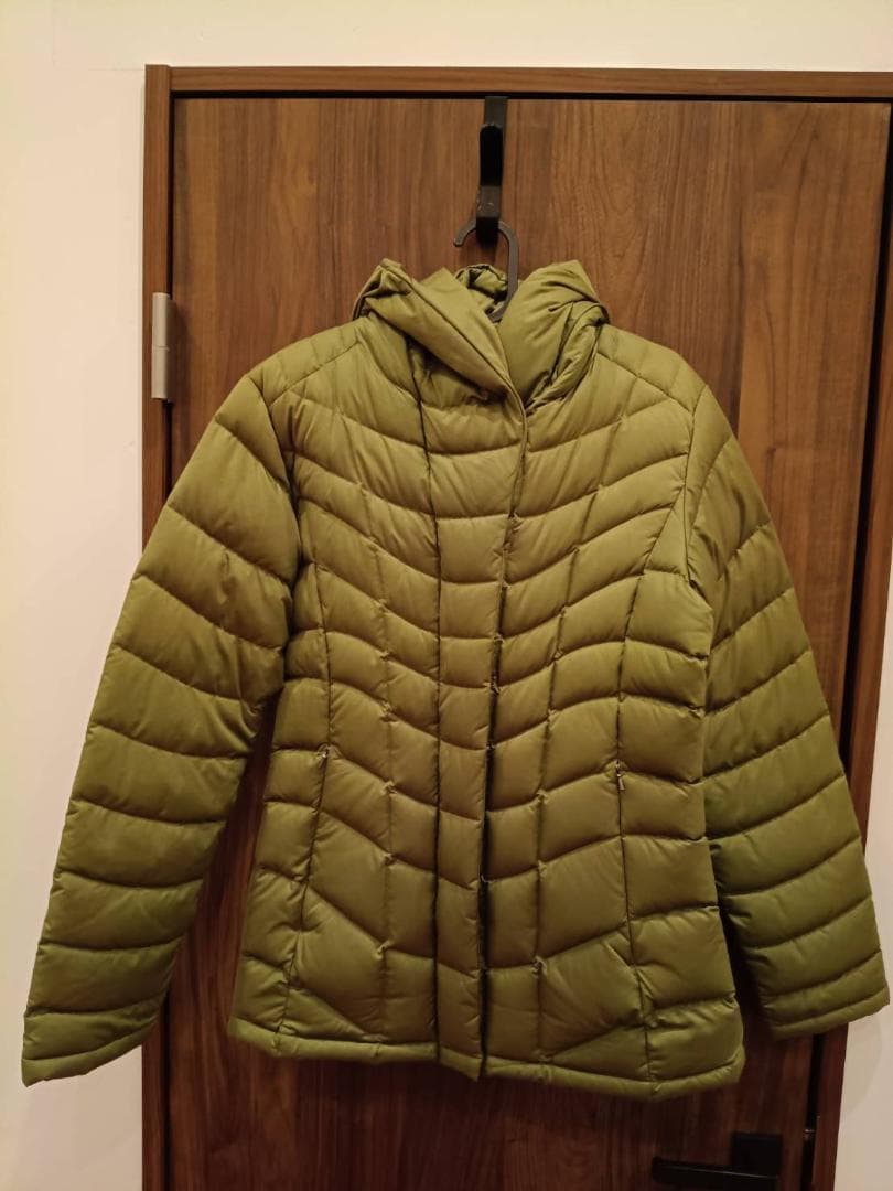 patagonia フード付きダウンジャケットレディースMsize CHARME BY MICOLA ダウンコート ダウンジャケット 中綿ふわっふわ