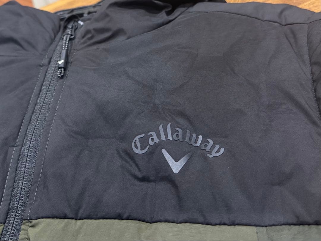 キャロウェイ ゴルフ ダブルジップ 2WAY 中綿 ブルゾン カーキ 3L