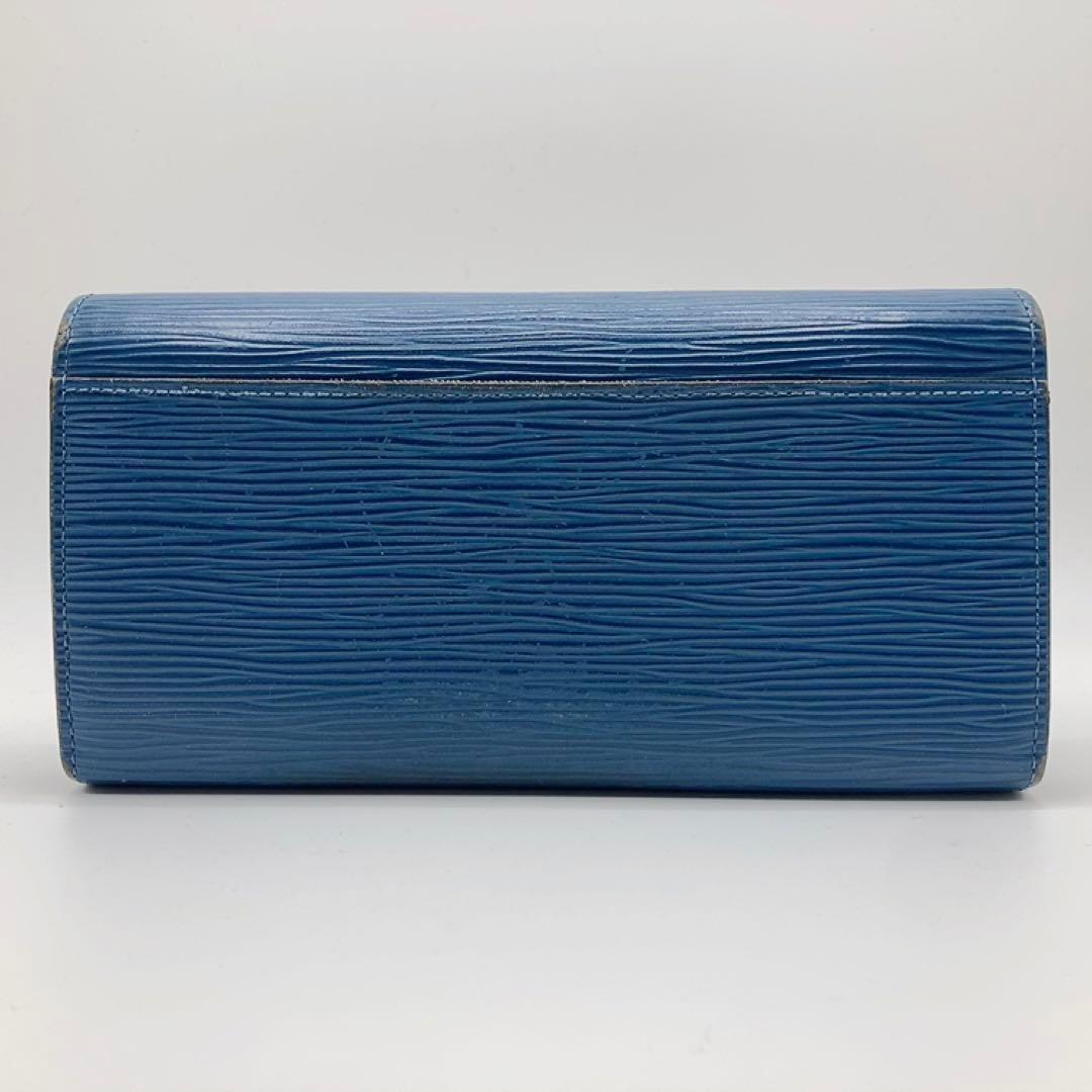 ルイヴィトン M60585 エピ ポルトフォイユ サラ 長財布 ブルー
