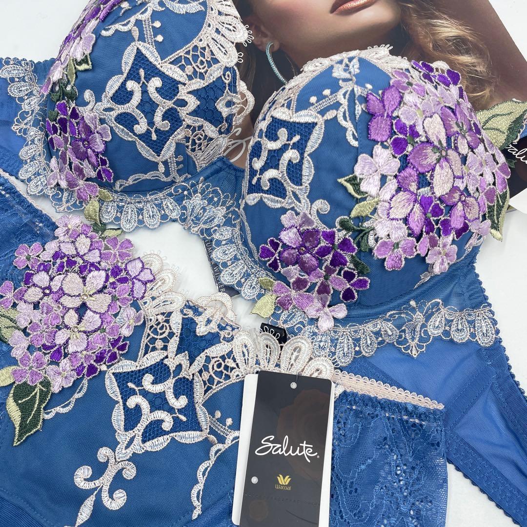 サルート 店舗限定49G グループ美しい青い街ブラジャー&ショーツF70-L