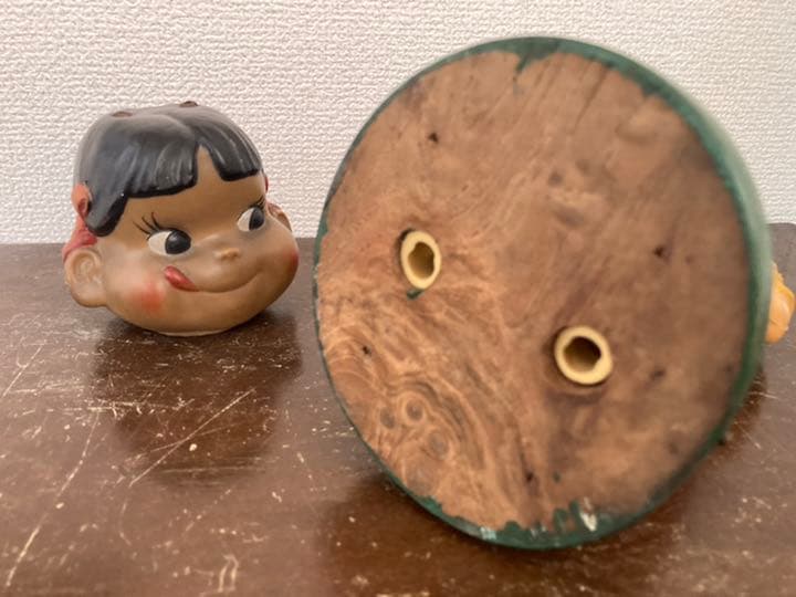 送料込み 貴重 不二家 ミルキー ペコちゃん 首振り人形 昭和レトロ