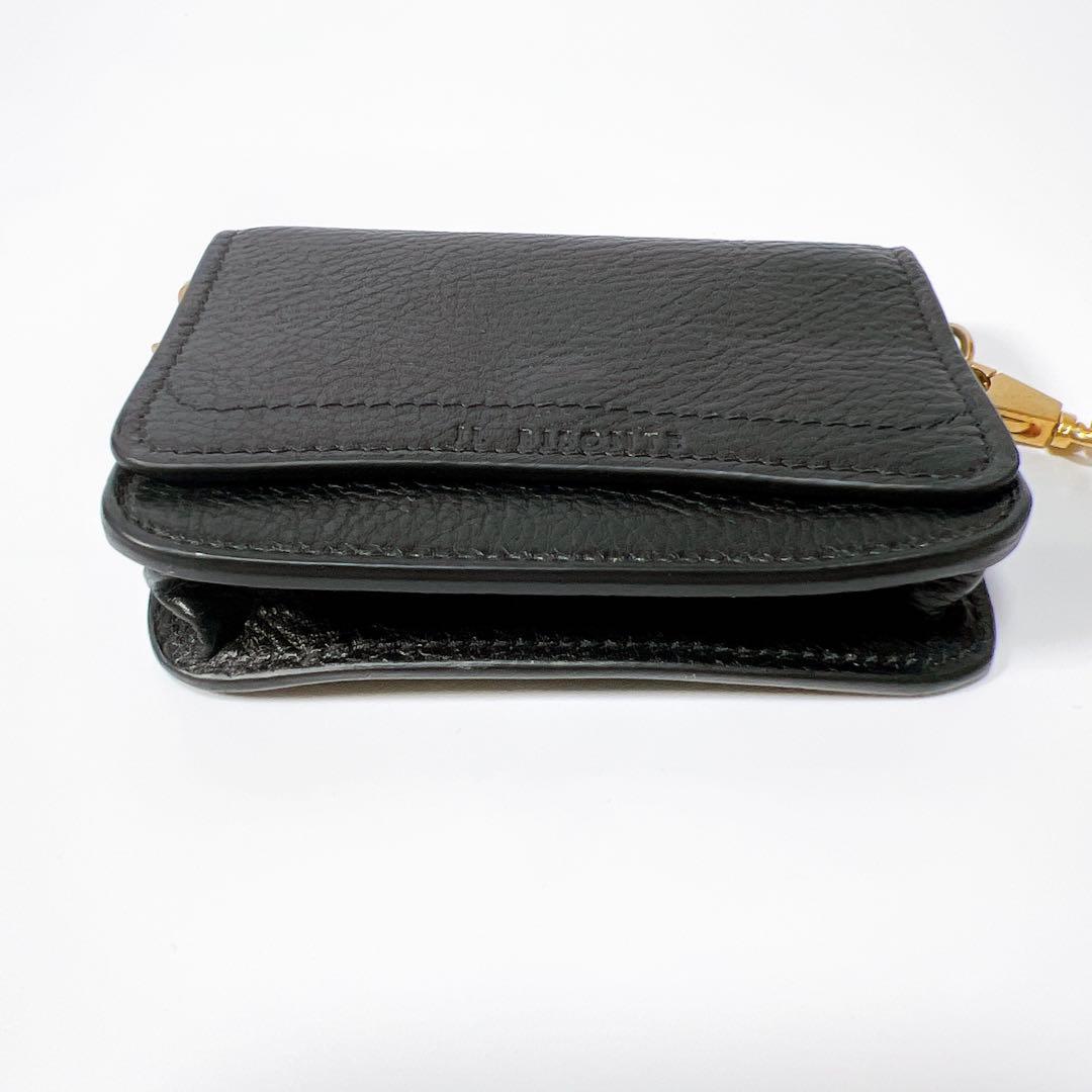 《極美品》イルビゾンテ レザーカードケース ミニ財布 ブラック 箱付き