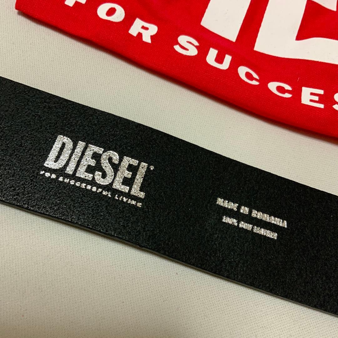 洗練されたデザイン DIESEL　Dロゴベルト　B -1DR　ブラック　95