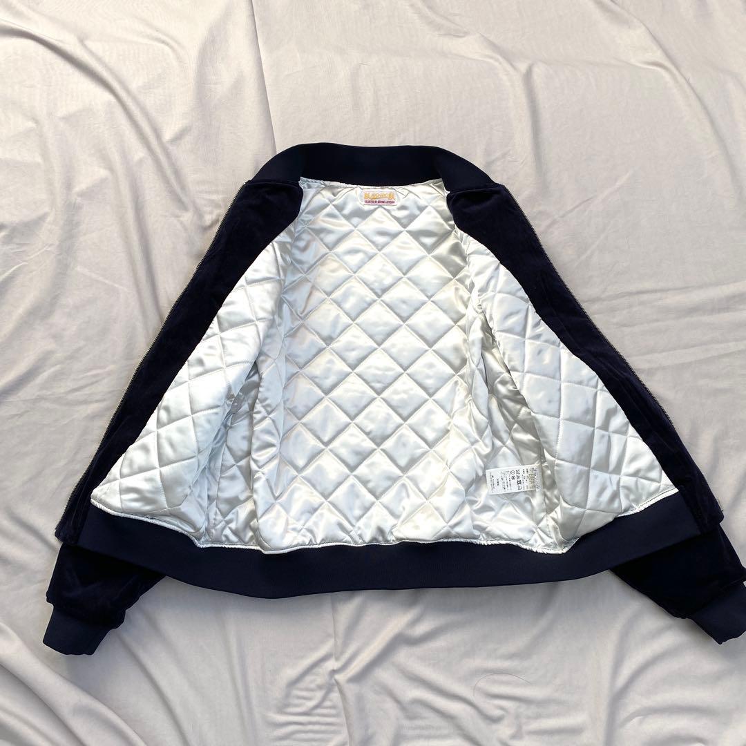 hyo-hyo スーベニアジャケット スカジャン ベルベット ネイビー 刺繍