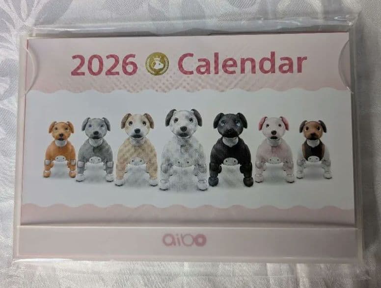 【新品】aibo メタリックターコイズブルー首輪・缶バッチ・2026カレンダー