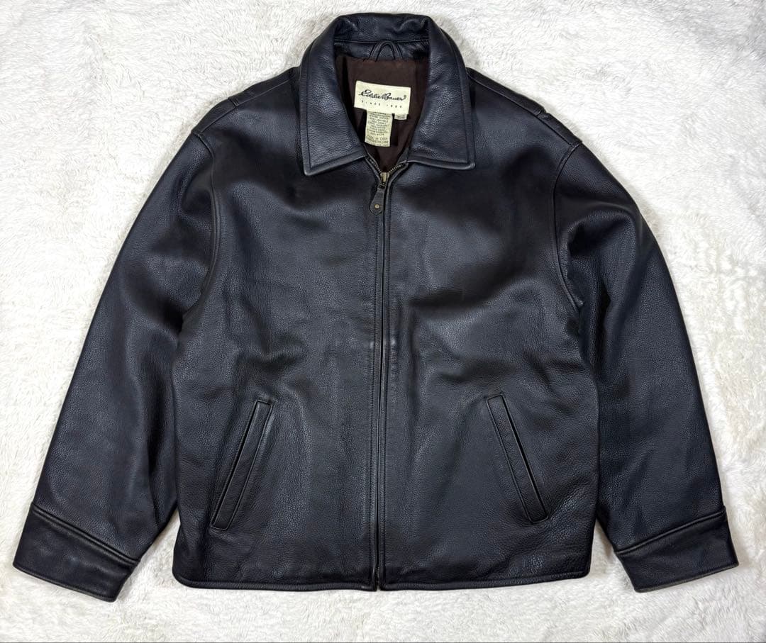 エディーバウアー 白タグ レザージャケット 本革 ダークブラウン 90s 90s Eddie Bauer エディーバウアー 白タグ レザージャケット A-2型 本