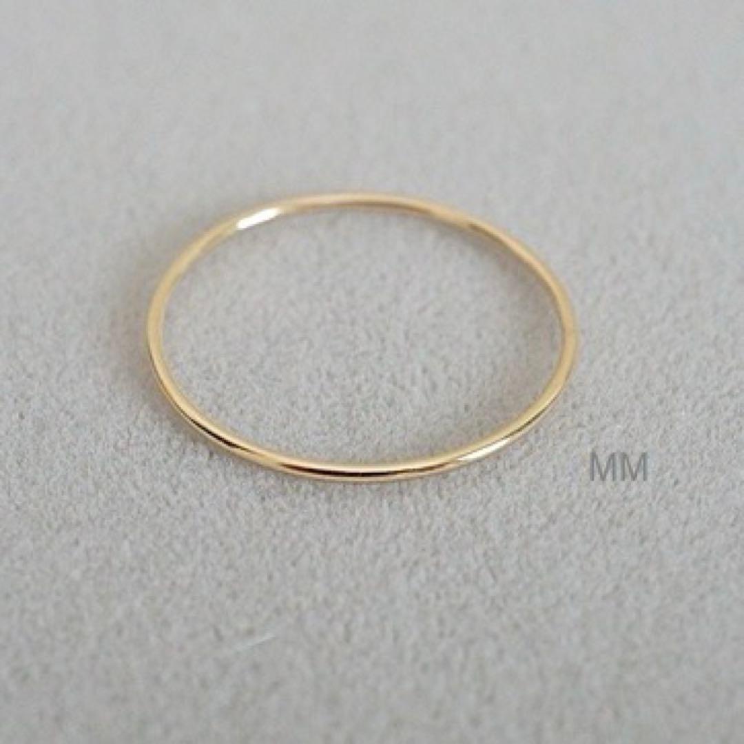 《刻印あり》新品K18 スキニーリング 13号