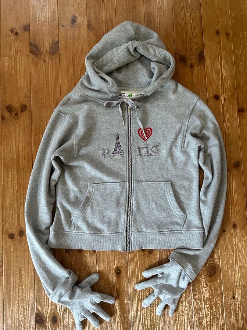 dinoworks Paris hoodie grey - メルカリ