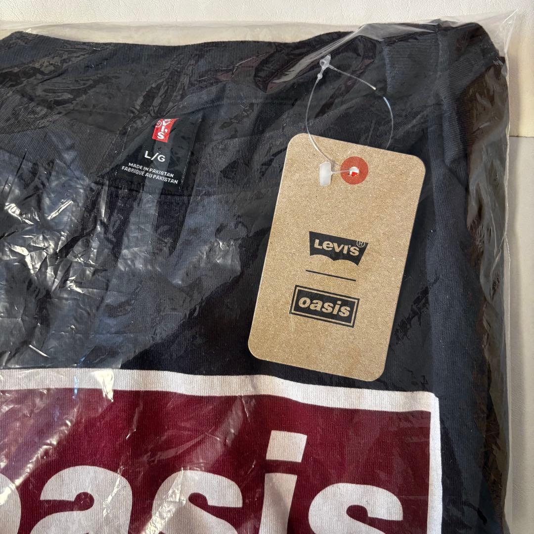 希少サイズ　LEVI'S x OASIS　DECA LOGO Tシャツ 黒　L