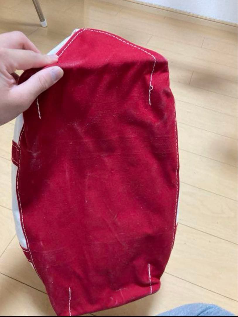 L.L.BEAN レザーハンドル　トート　バッグ　80年代　赤