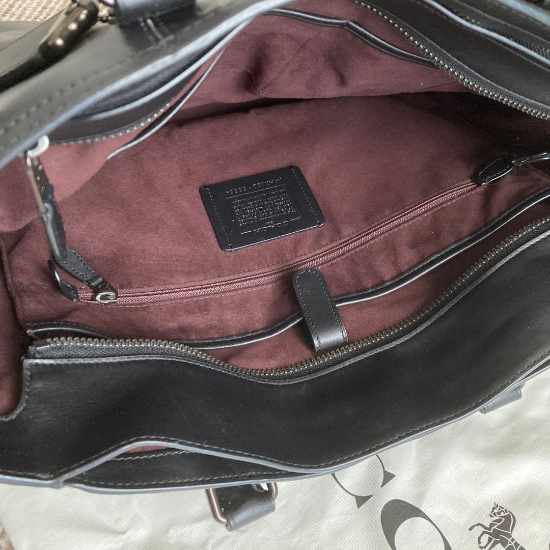 COACH】美品✨レザートートバッグ ブラック 2WAY メンズレディース