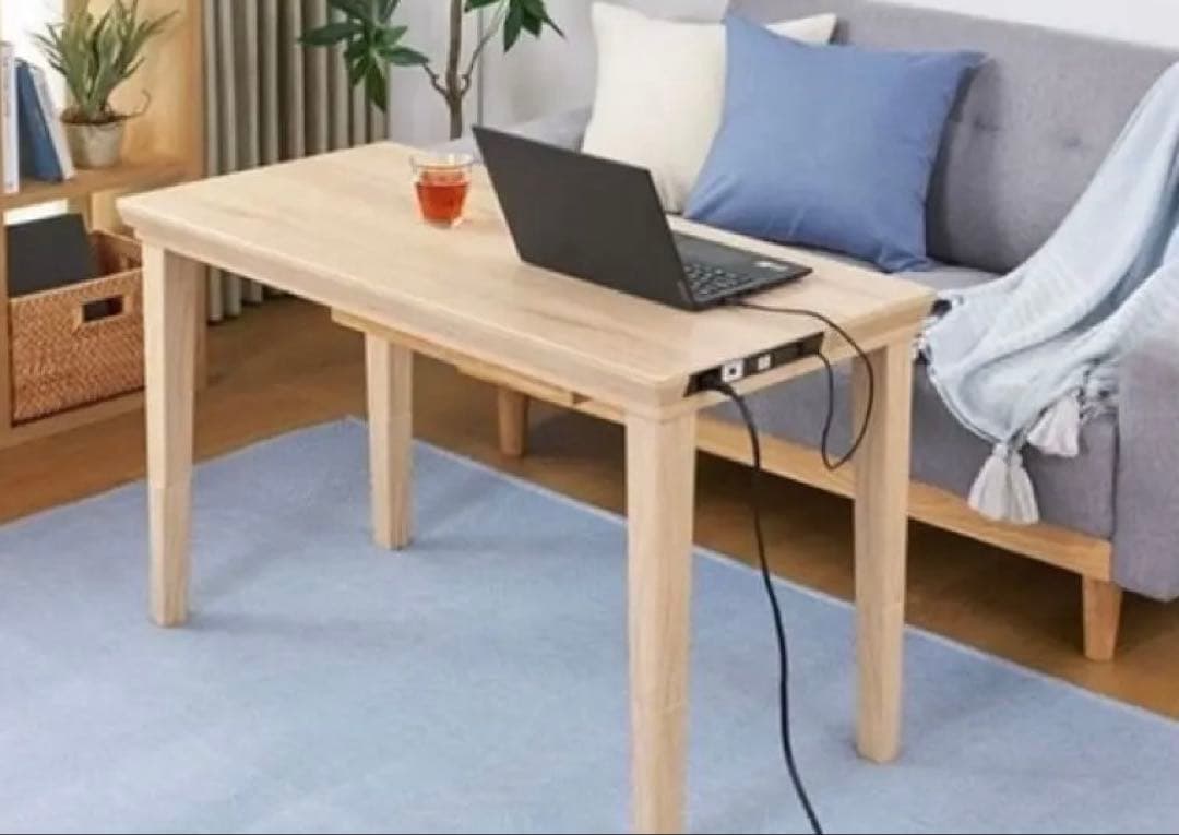 ホームコーディ USBコンセント付きこたつ（高さ調整可）　希望者には布団を ホームコーディ USBコンセント付き 高さが変えられるソファ前こたつ